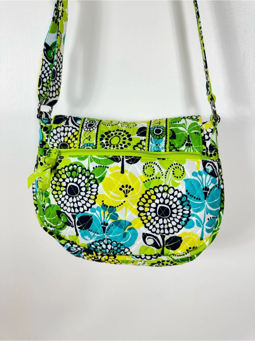 Vera Bradley Saddle Up Crossbody Bag Limes Up Purse Bohemian Retired